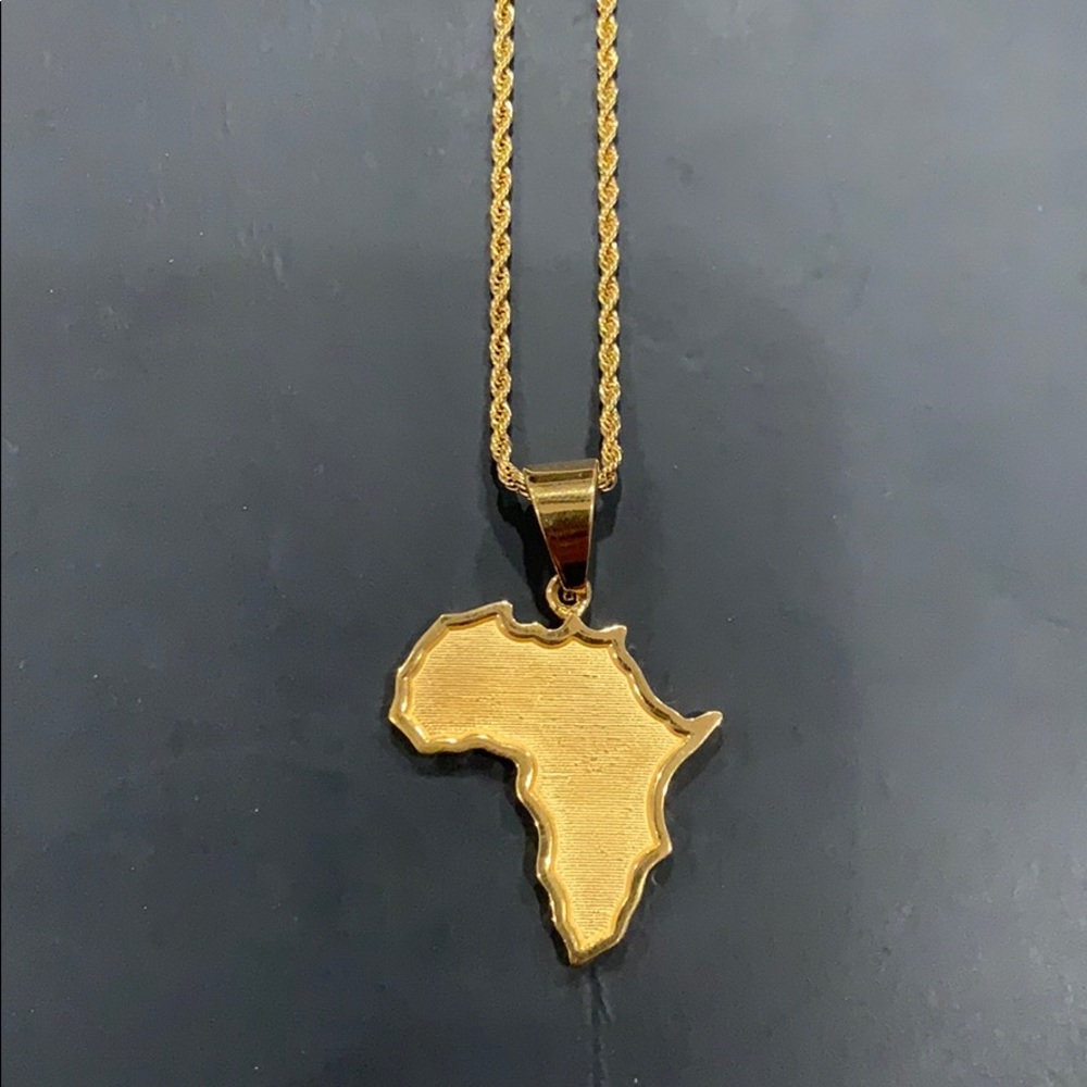Stainless Steel Africa Map
